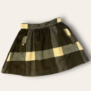 Women’s Free People Plaid Flare Mini Skirt - Black/White - Size 0